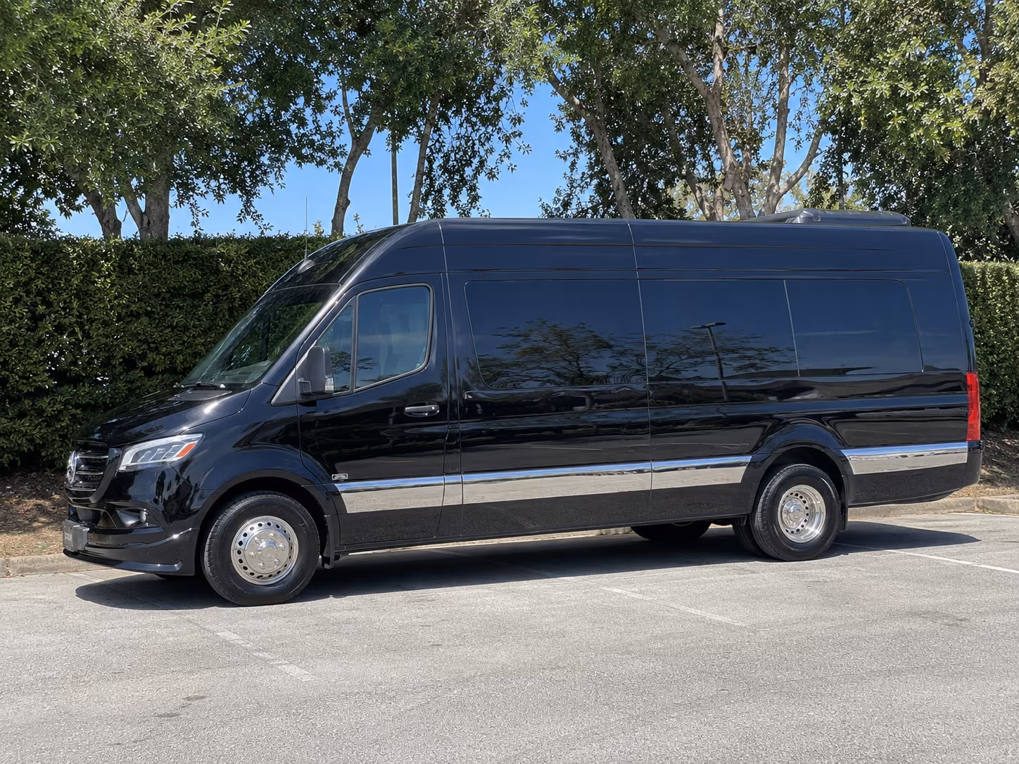 Denton Airport Shuttle & Transportation party bus exterior