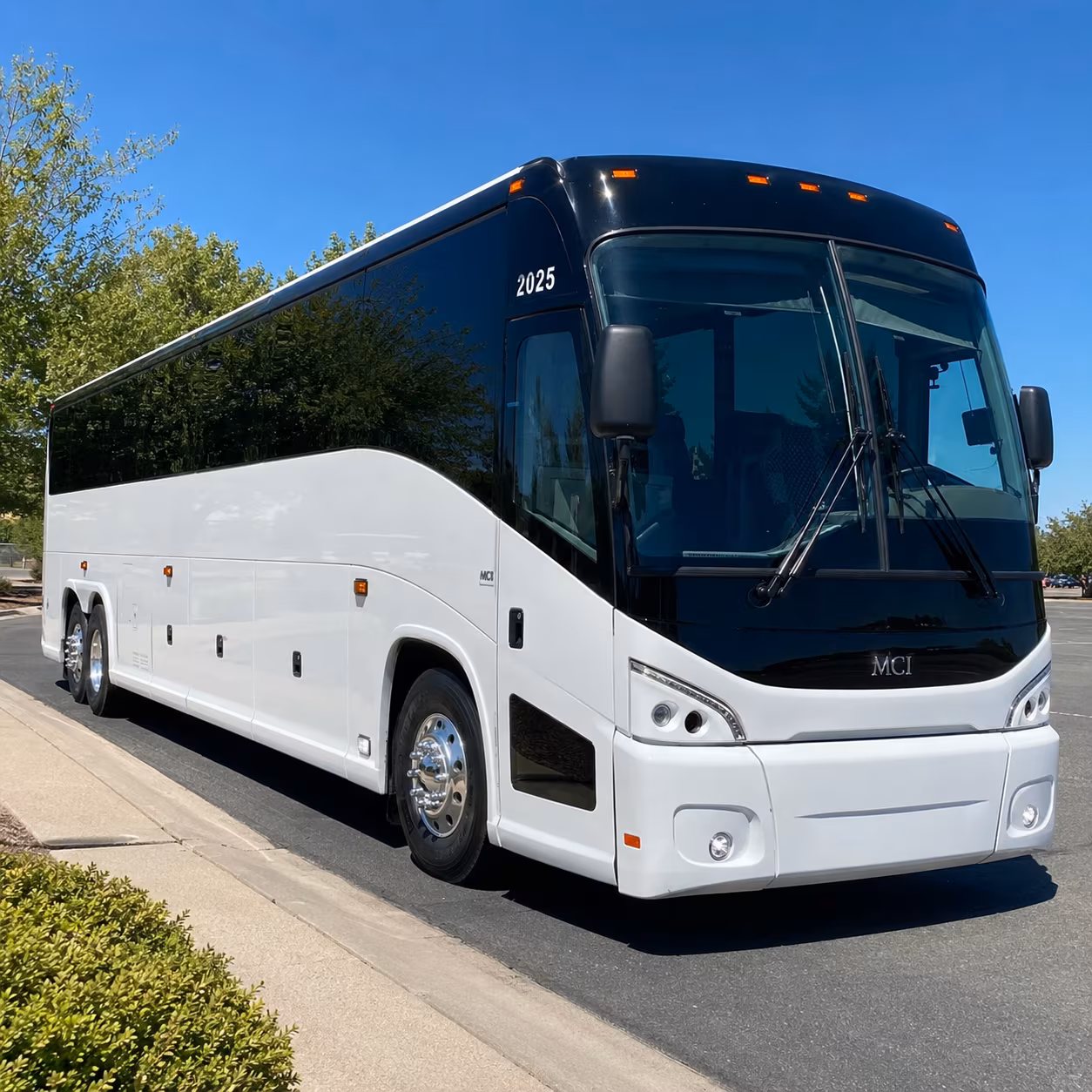 Denton Airport Shuttle & Transportation party bus exterior