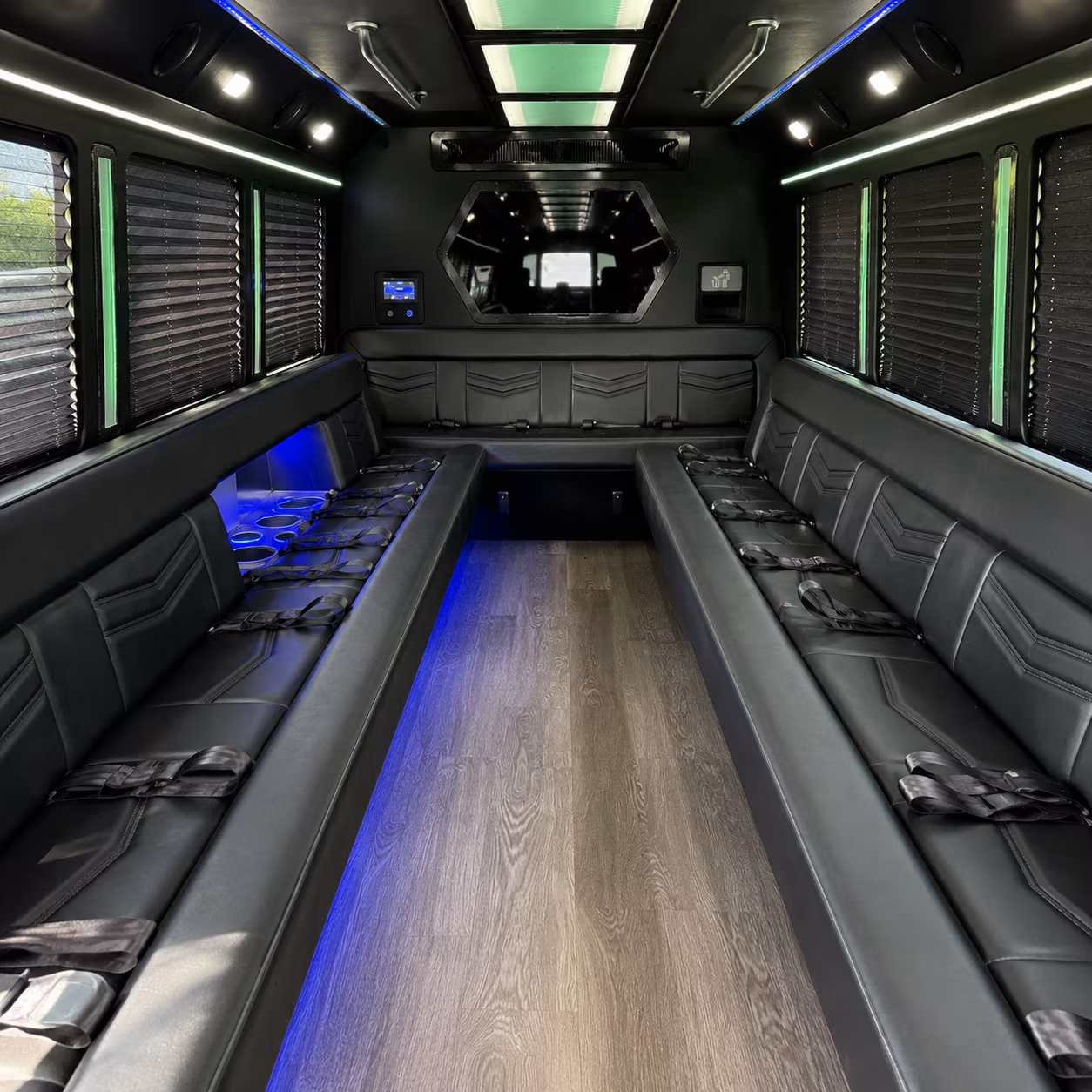 Denton Bachelor & Bachelorette Transportation party bus exterior