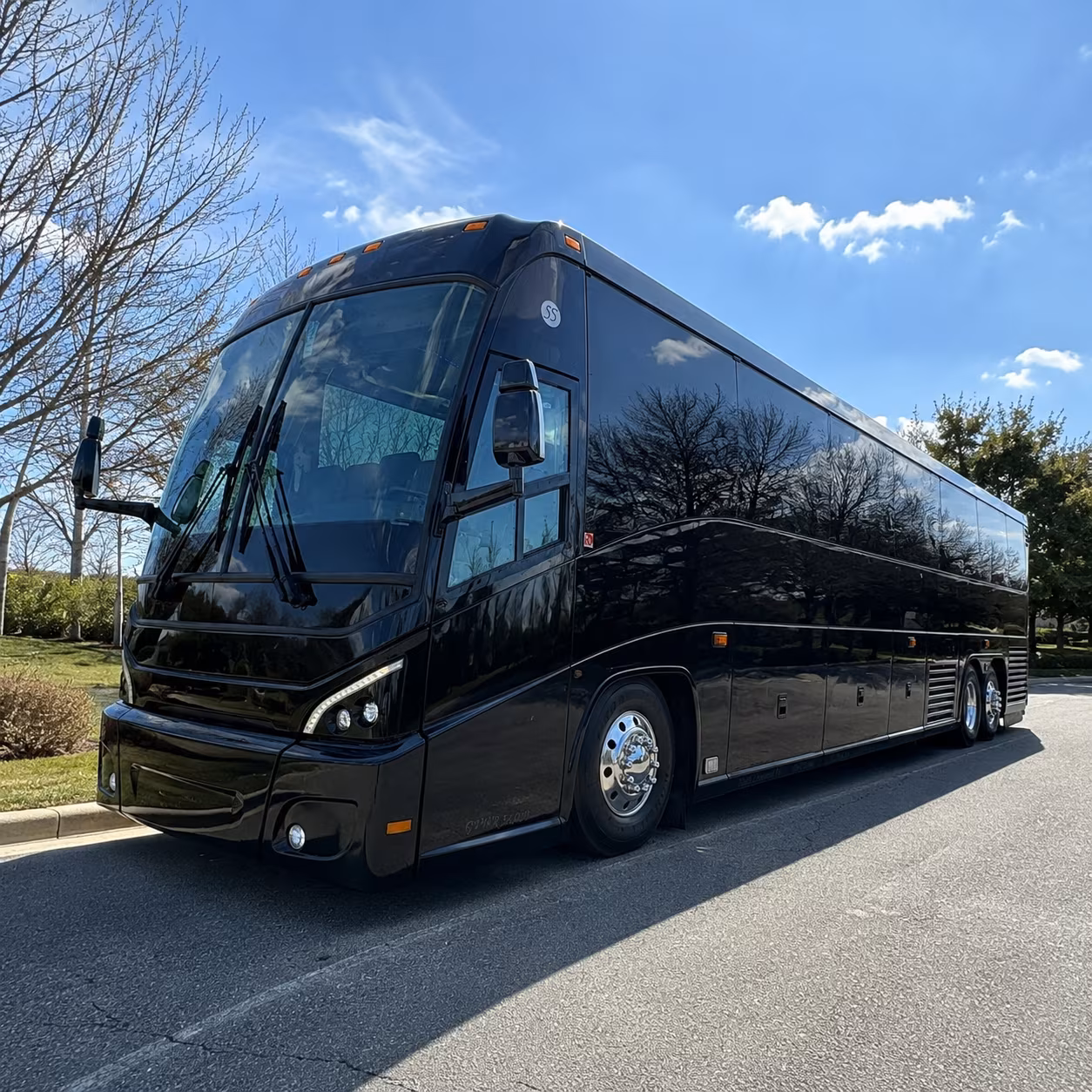 Denton Corporate Transportation party bus exterior