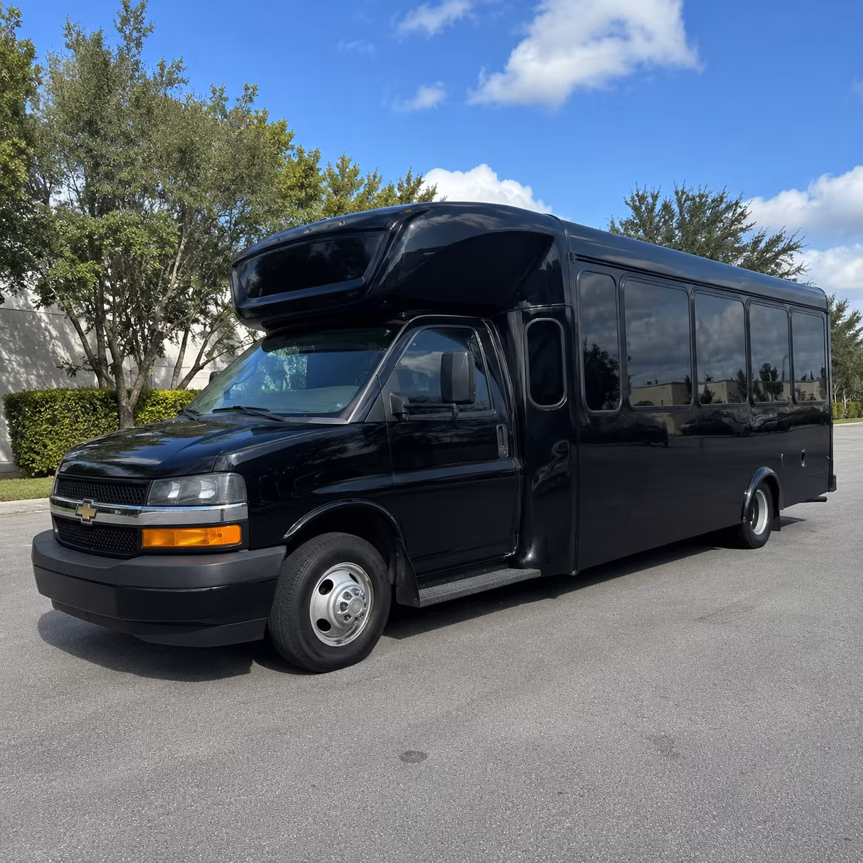 Denton Private Event Transportation party bus exterior