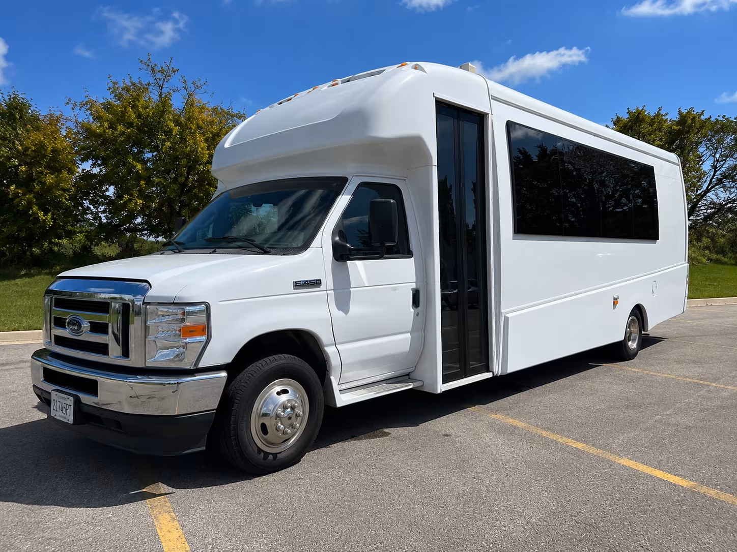 Denton Private Event Transportation party bus exterior