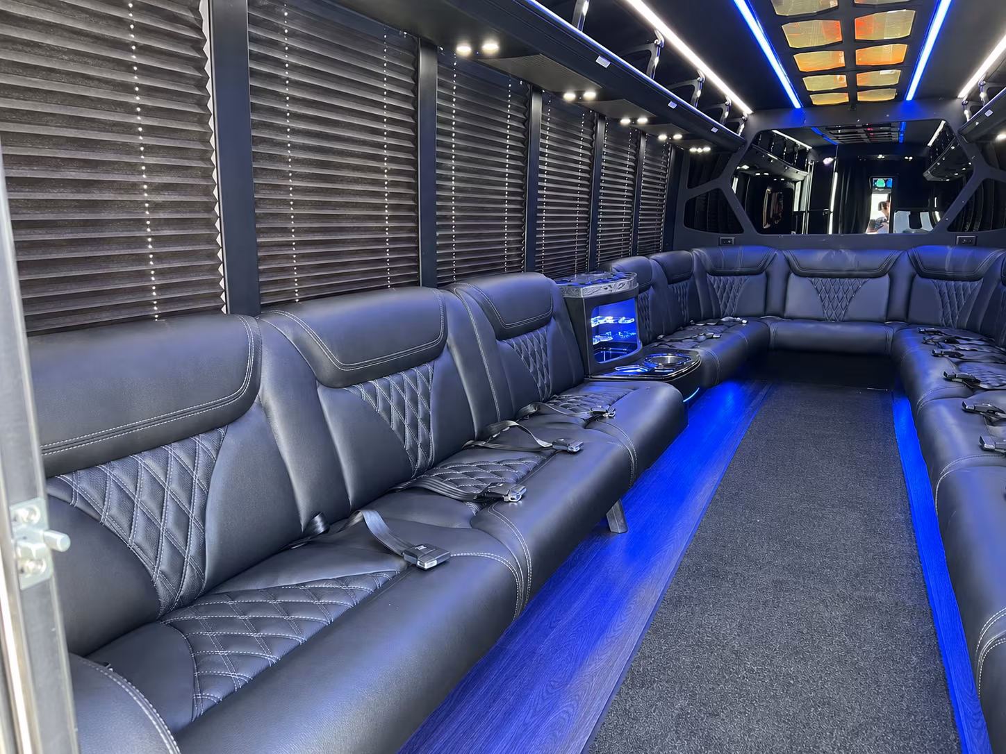 Denton Wedding Transportation party bus exterior