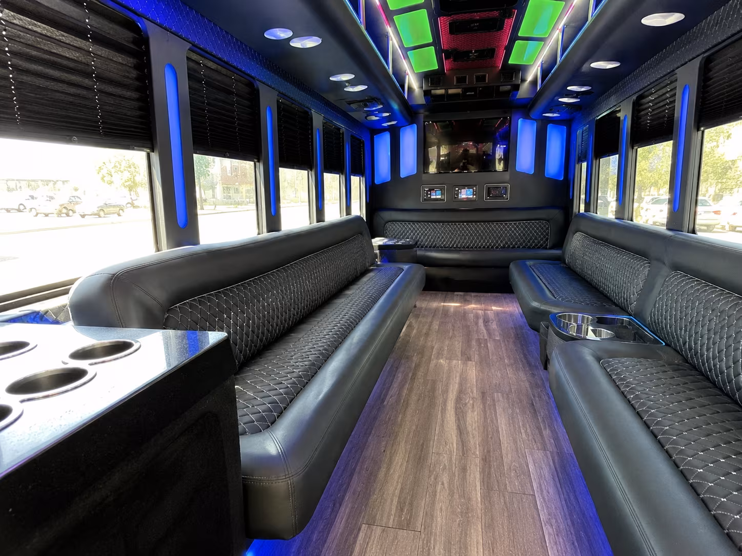 Denton Wedding Transportation party bus exterior