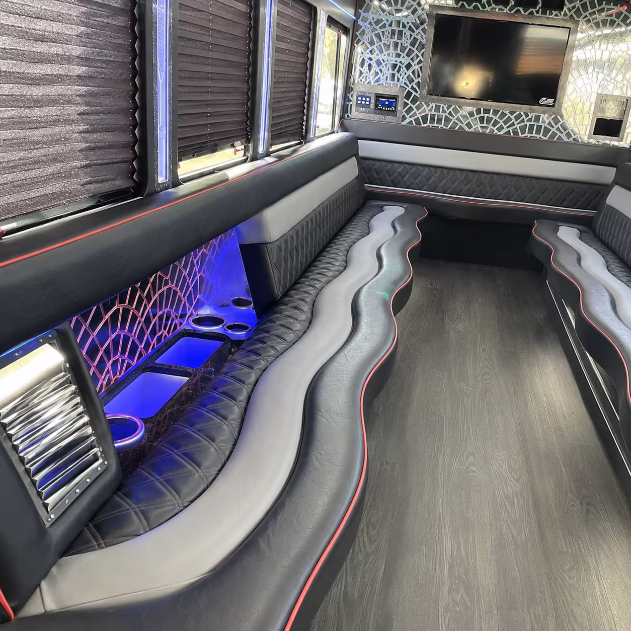 Denton Winery Tour & Pub Crawl Transportation party bus interior