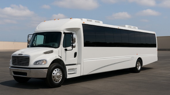 Exterior of Charter Bus Company Grapevine's 25 Passenger Party Bus in Grapevine