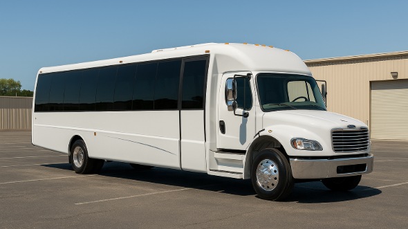 Exterior of Charter Bus Company McKinney's 25 Passenger Party Bus in McKinney