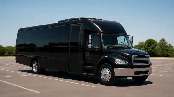 Exterior of Charter Bus Company Grapevine's 28 Passenger Party Bus in Grapevine