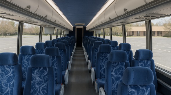 Interior of Charter Bus Company Denton's 40 Passenger Charter Bus in Denton