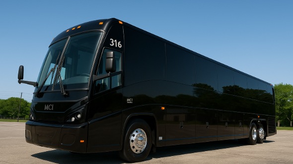 Exterior of Charter Bus Company Denton's 45 Passenger Charter Bus in Denton
