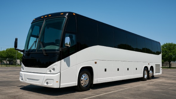 Exterior of Charter Bus Company Allen's 50 Passenger Party Bus in Allen