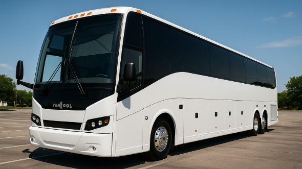 Exterior of Charter Bus Company Irving's 50 Passenger Party Bus in Irving