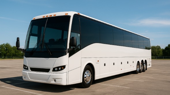 Exterior of Charter Bus Company Denton's 51 Passenger Charter Bus in Denton