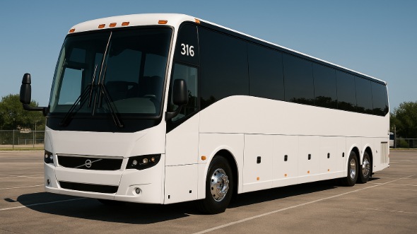 Exterior of Charter Bus Company Denton's 54 Passenger Charter Bus in Denton
